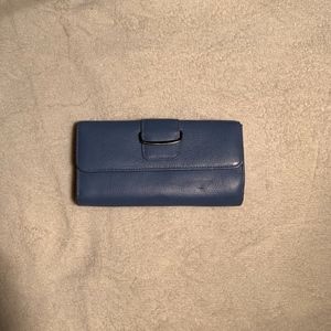 Blue Leather Wallet